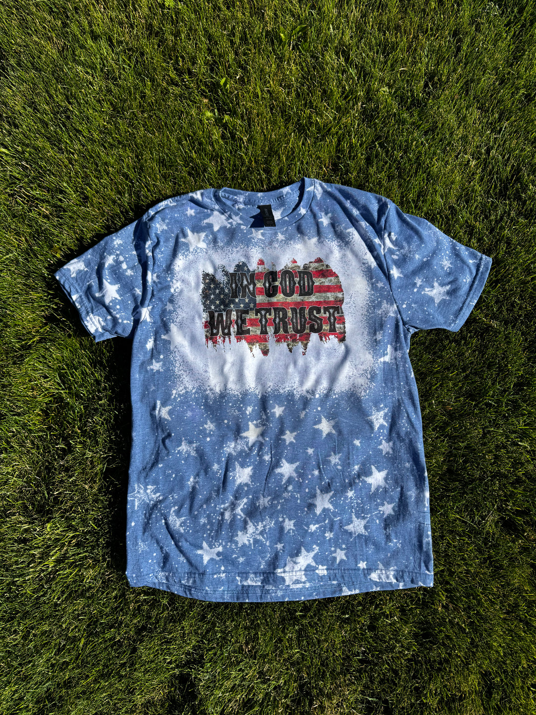 In God We Trust Bleached Tee