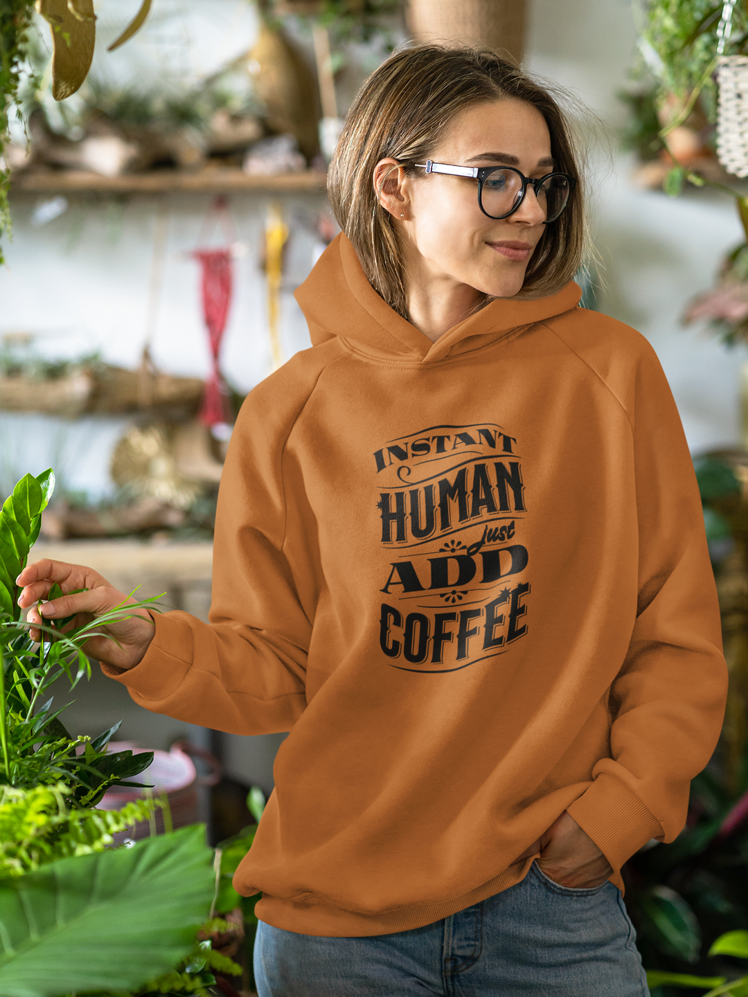 Instant Human Just Add Coffee Hoodie